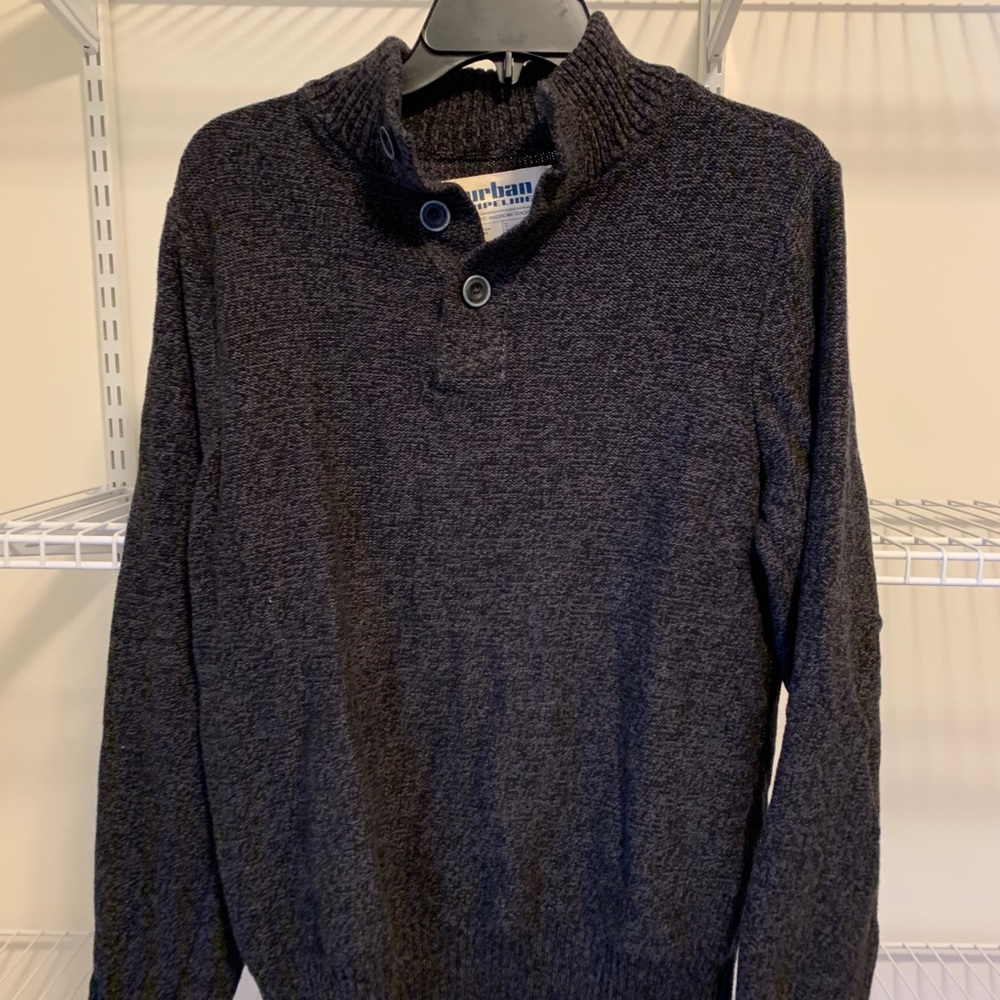 Grey Sweater 1/3 button pull over. Great condition